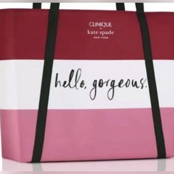 Clinique x Kate Spade "hello, gorgeous" tote bag NWT - Picture 2 of 6